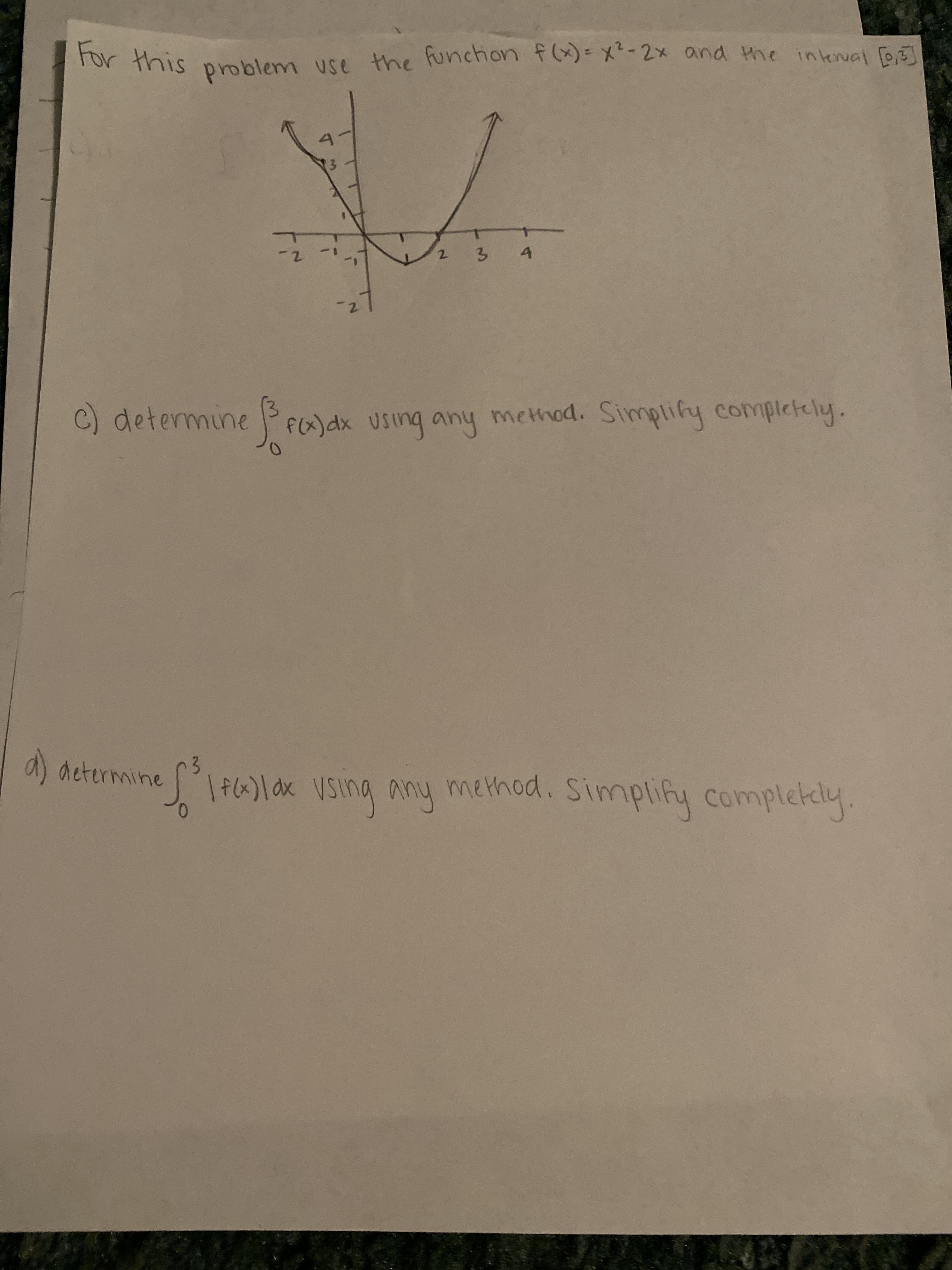 determine P
f(x)dx USing any method. Simplify completely.
