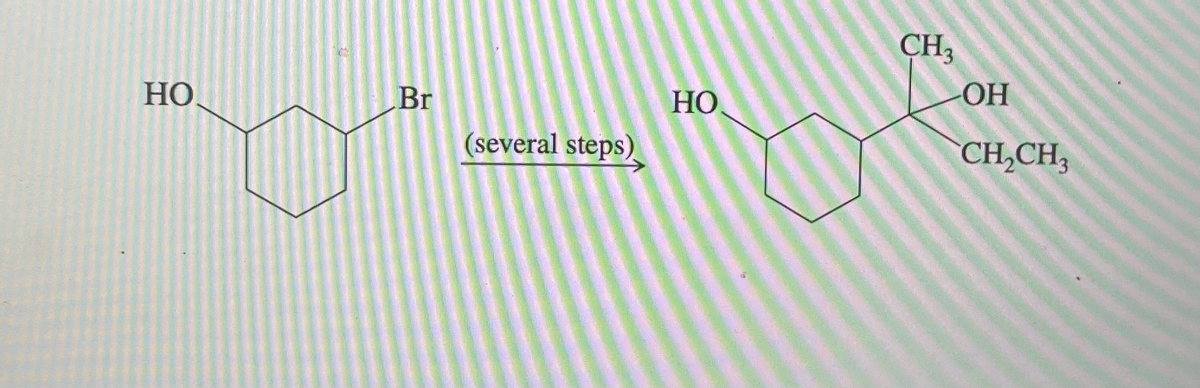 HO
Br
(several steps)
HO
CH3
-ОН
CH₂CH3