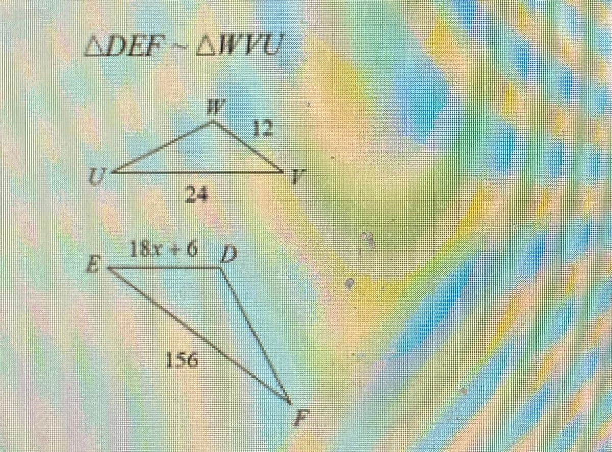 ADEF-AWVU
U
18x+6 D
156
12
7
F