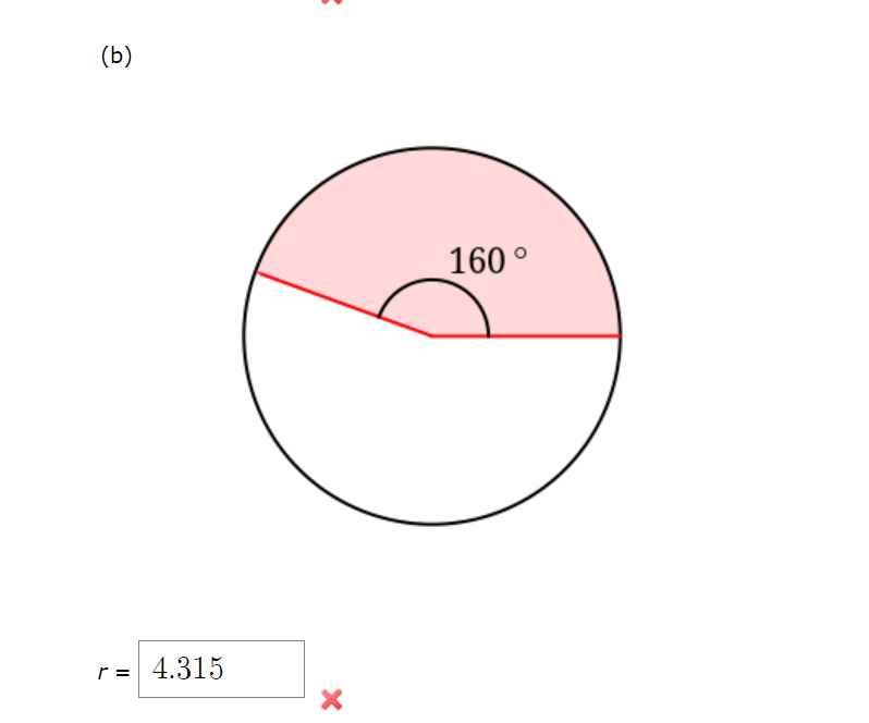 (b)
160 °
r = 4.315
