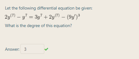 nat is the degree of this equatioOn?
