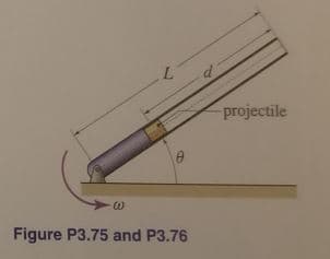 projectile
Figure P3.75 and P3.76
