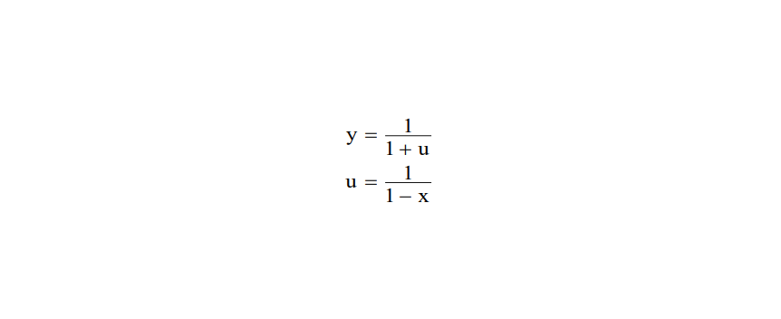 y
||
1
1+u
= n
부
1
X