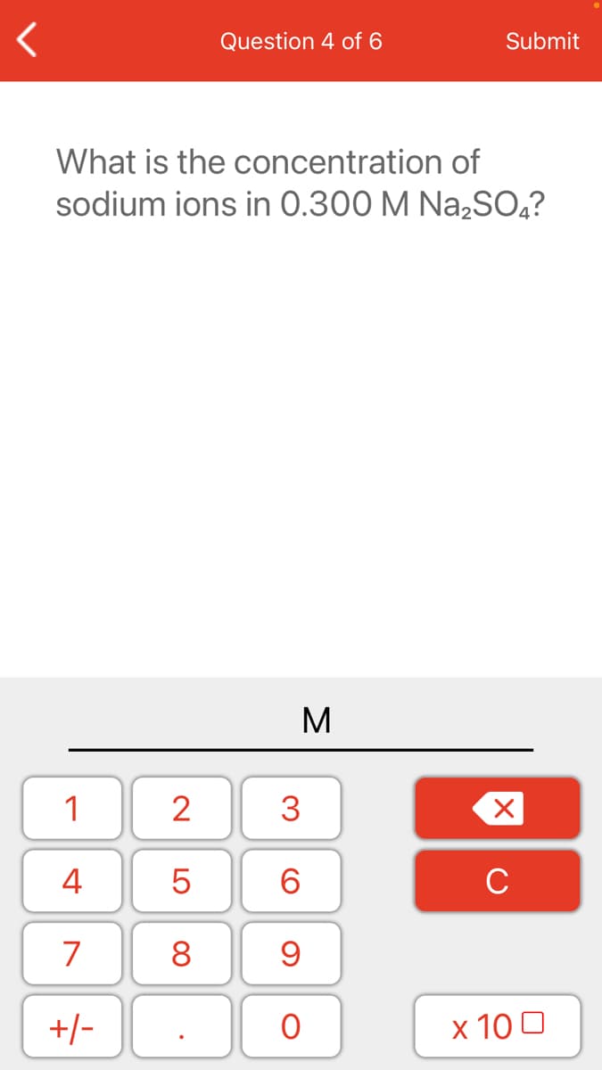 What is the concentration of
sodium ions in 0.300 M NażSO,?
