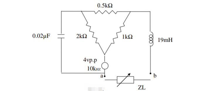 0.02 F
2ΚΩ
0.5ΚΩ
4vp.p
10kHz
a
ΙΚΩ
ZL
b
19mH