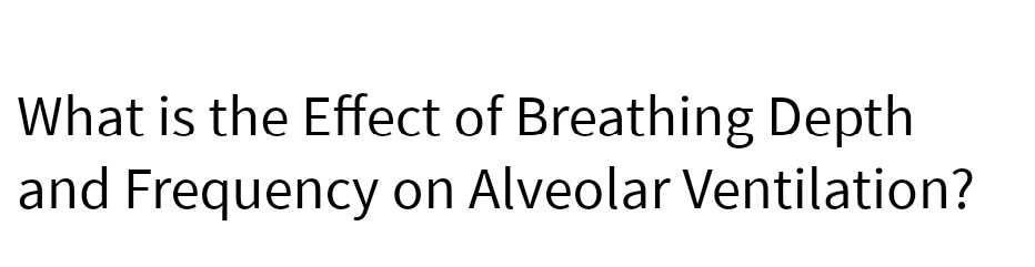What is the Effect of Breathing Depth
and Frequency on Alveolar Ventilation?
