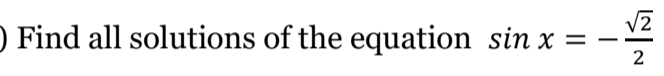 O Find all solutions of the equation sin x
|
