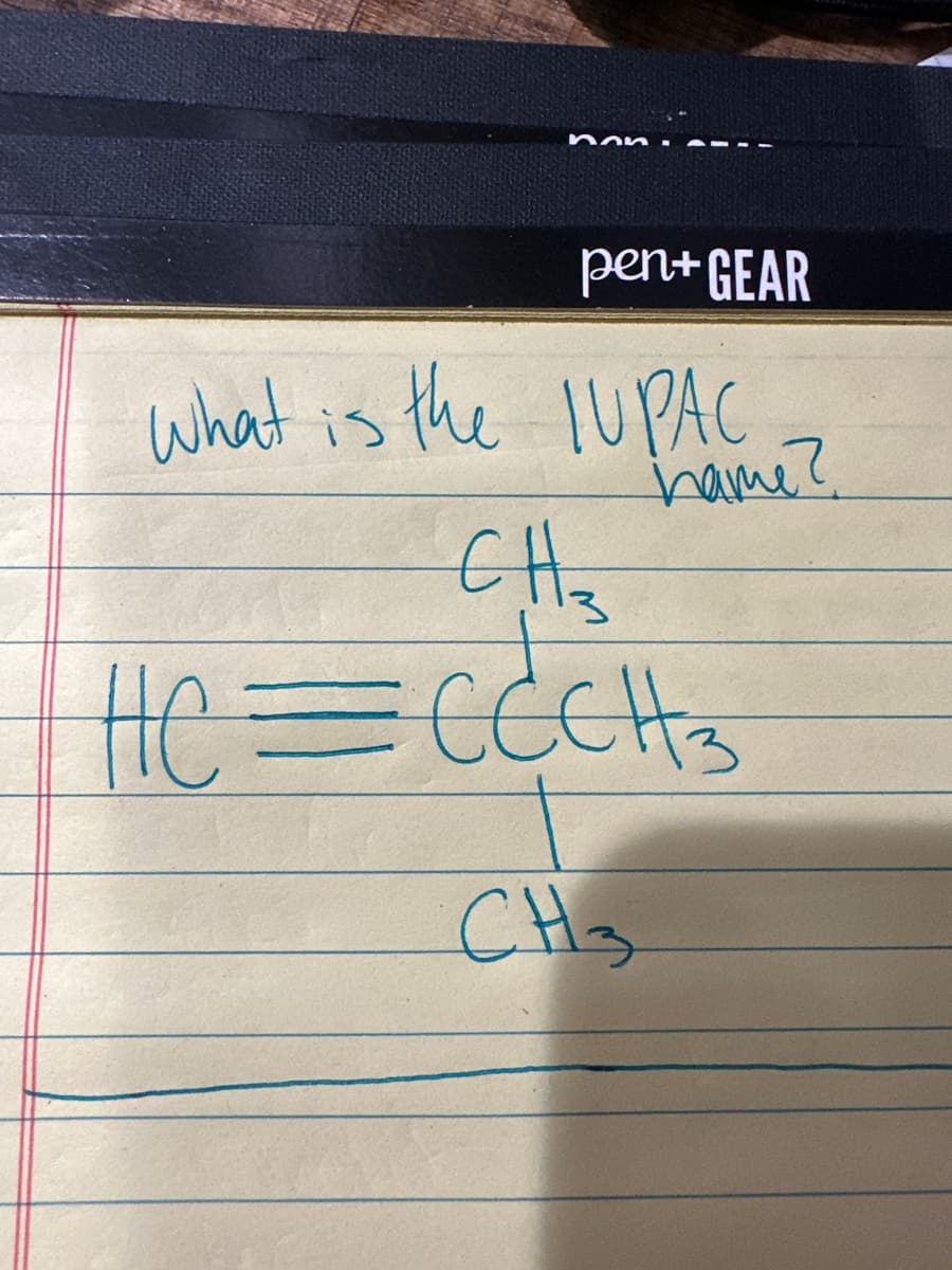 non
pen+ GEAR
What is the IUPAC
hame?
CH ₂
HC=CCCH3
CH3