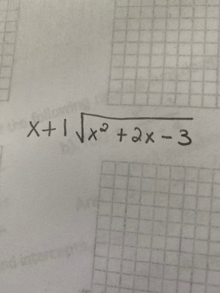 X+1x° +ax - 3
nd int
