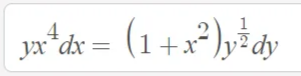 Ja*dx = (1+x²)y}dy
4
² dy
