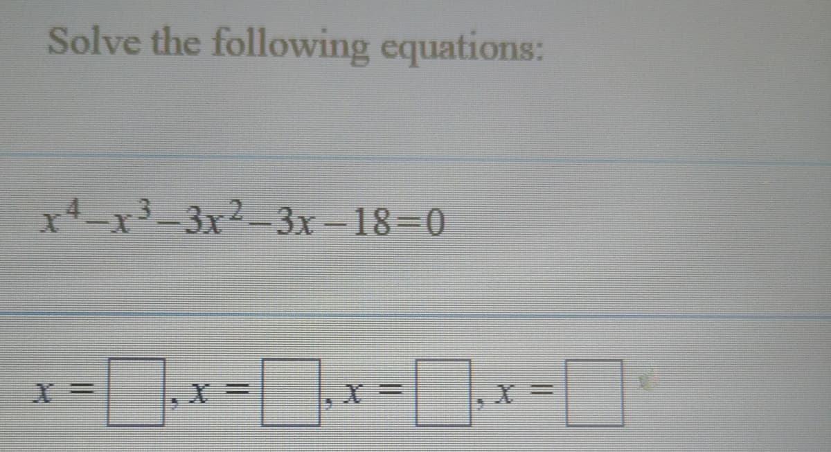 Solve the following equations:
II
