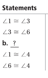 Statements
Z1 = Z3
23 쓴 Z6
b. ?
Z1 = Z4
Z6 = Z4
