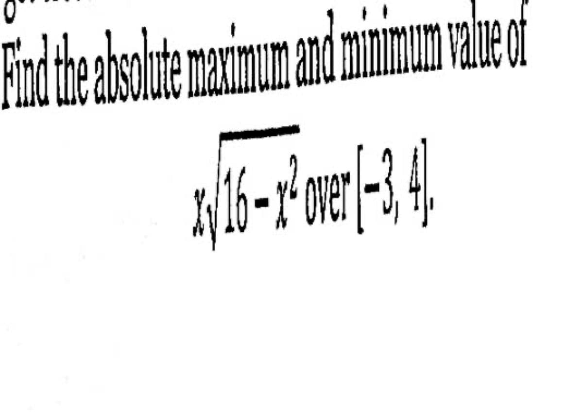 Cind the absolute maximum and m abeot
n value
Over
