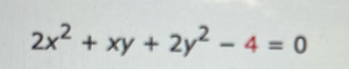 2x + xy + 2y- 4 = 0
