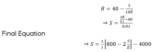 R = 40
10E
1R
40
»S = 51
0.01
Final Equation
800 – 2 – 4000
= S =
-
