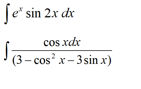 fe¹ sin 2x dx
cos xdx
(3-cos²x-3 sin x)