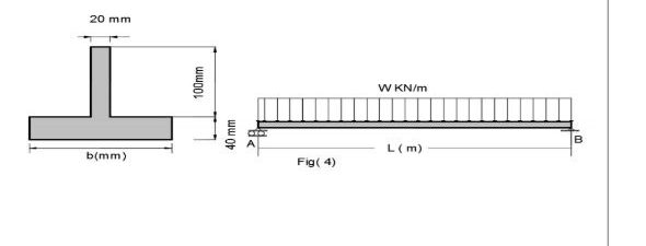 20 mm
W KN/m
B
L(m)
b(mm)
Fig( 4)
40 mm

