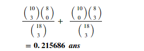 10
10
(96), (9)(3)
+
18
18
(3⁹)
(15)
3
= 0.215686 ans
