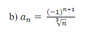 (-1)п+1
3
b) an
