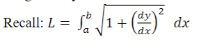 9-
1+ ()
Recall: L =
dx
a.

