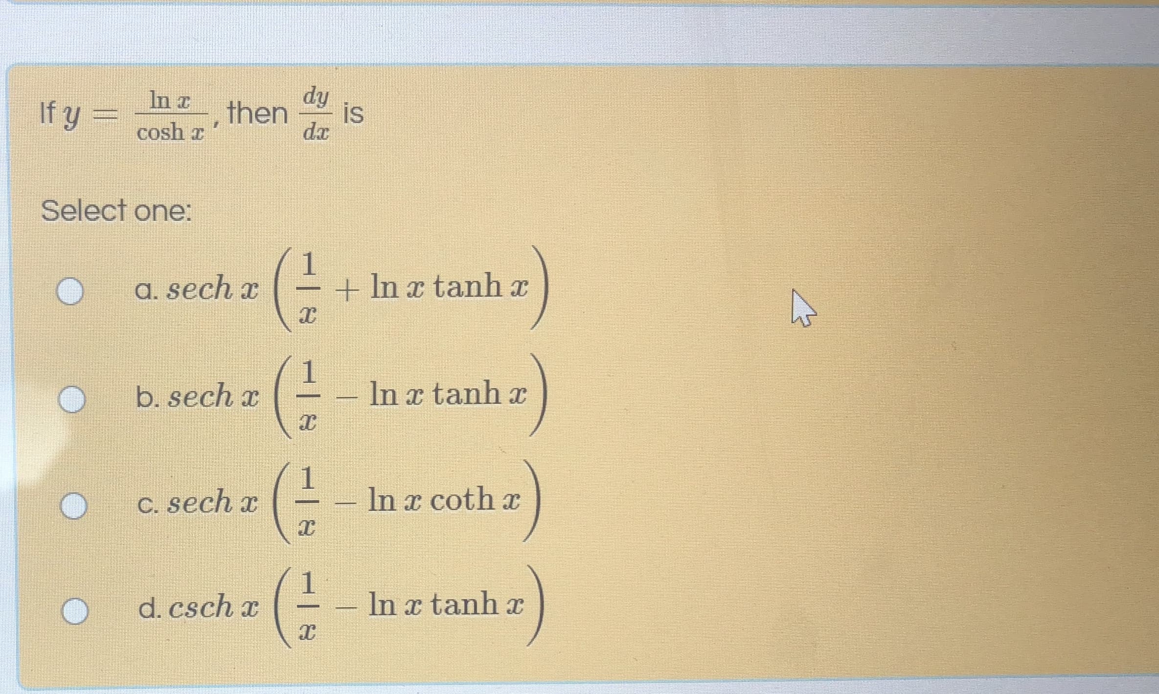 dy
is
then
da
In a
If y =
cosh r
