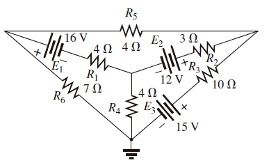 R5
E, 30
16 V
,4Ω 4Ω
*R3.
ET
R1
12 V
10 Ω
R6
R4 3 E,
15 V
