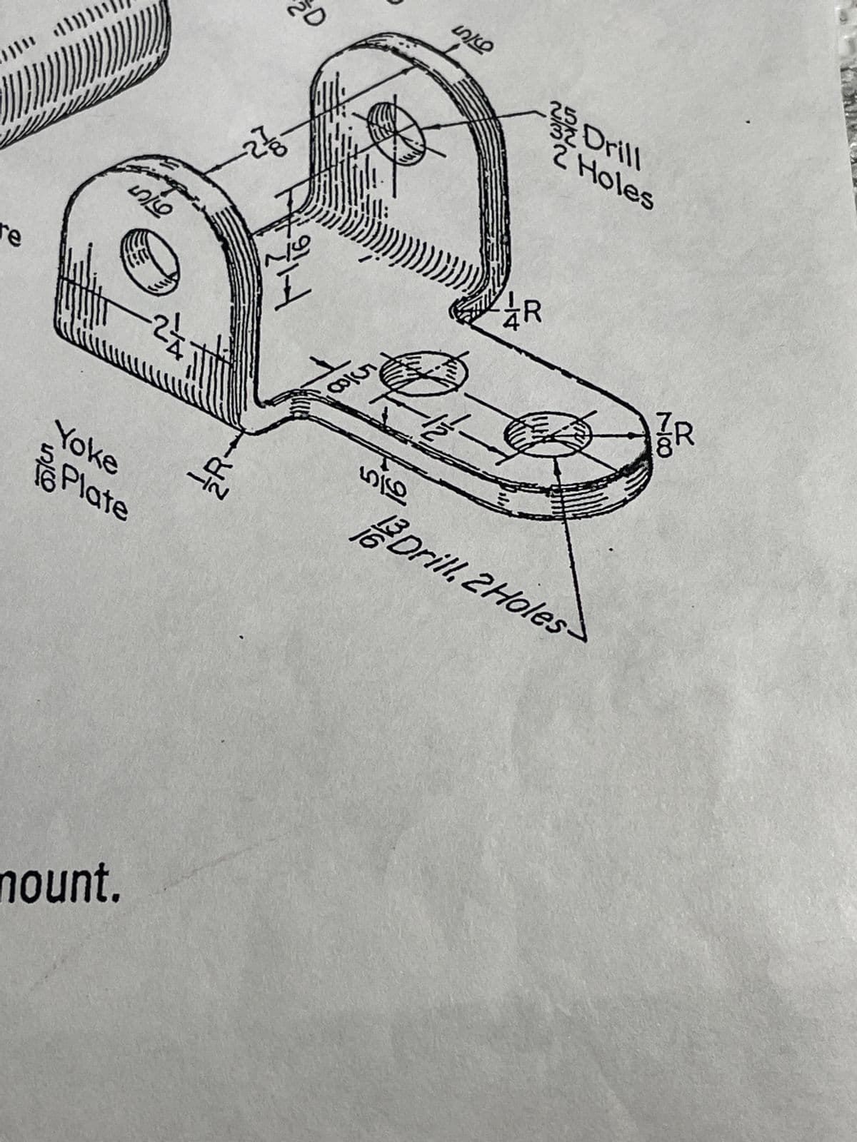 R
N
Drill, 2Holes-
yo
2 Holes
25 Drill
56
Bler
Lolo
:101
Au
앞서
1/R-
-3-2-
mount.
Plate
5/6
эхол
12-
อ