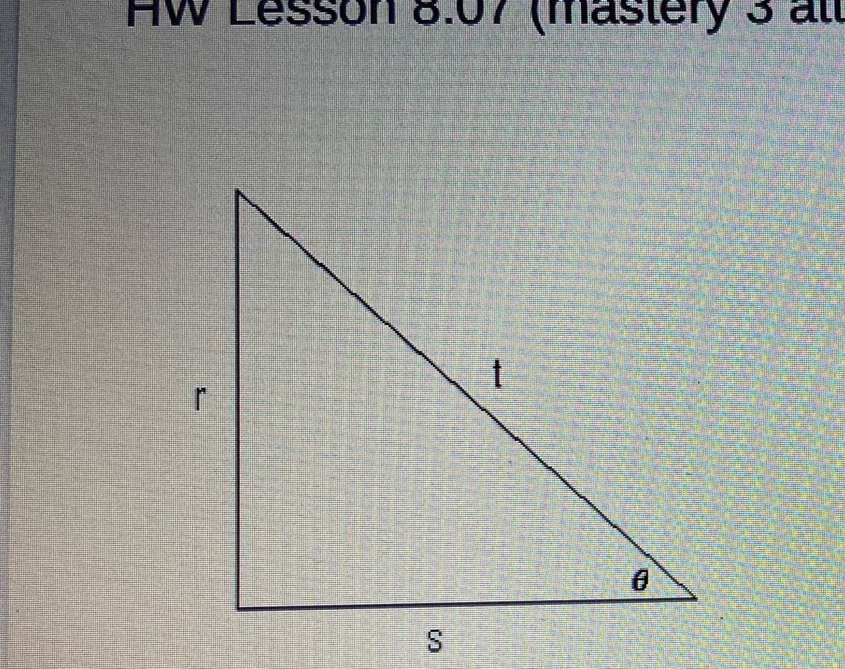HW Lesson 8.07 (mastery
t
