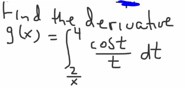 Find the
g k) =
derivative
cost dt
