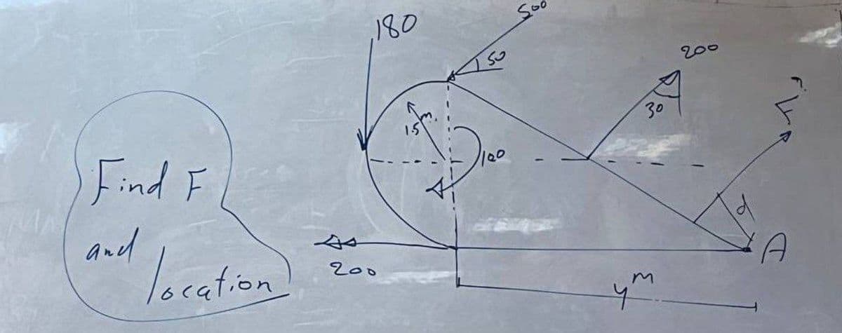 180
200
30
Find F
and
Tecation
200
