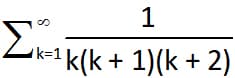1
Σ
8.
uk-1 k(k + 1)(k + 2)
