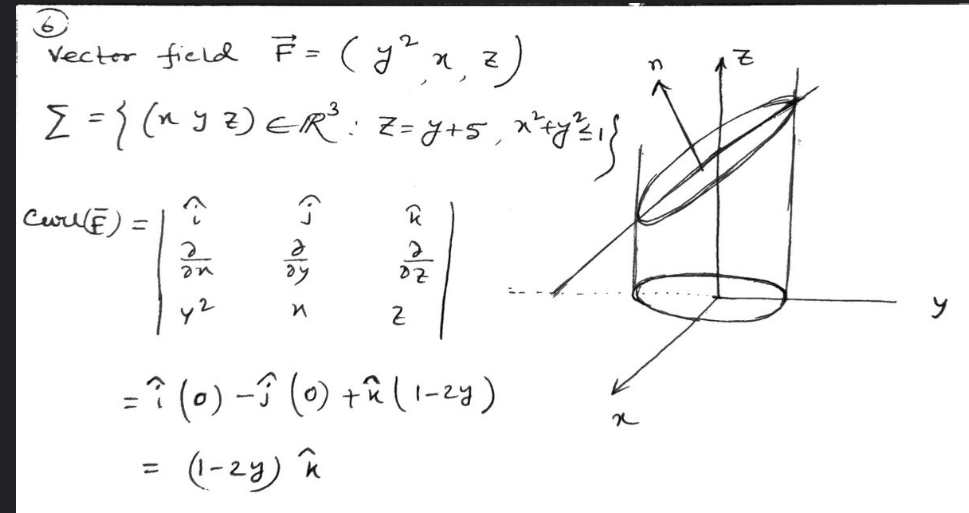 Vecter ficld F = ( n
CurlE)
on
= ? (0) -3 (0) +& (1-2y)
(-2y) a
%3D

