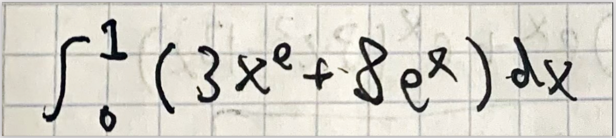 1
(3x°+8ex) dx
