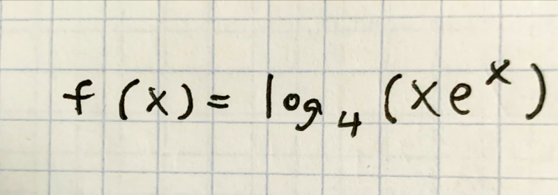 f (x)= log, (Xe*)
