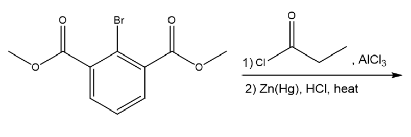 Br
1) CI
, AICI3
2) Zn(Hg), HCI, heat
