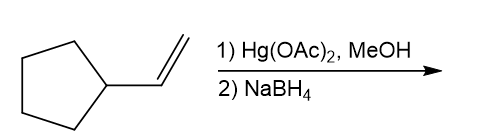 1) Hg(OAc)2, МеОН
2) NABH4
