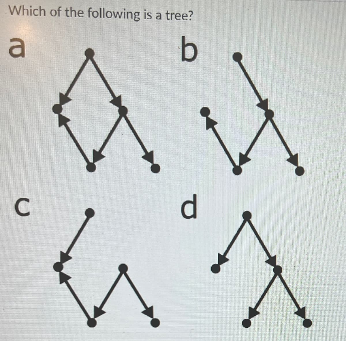 Which of the following is a tree?
a
b
it
d
C