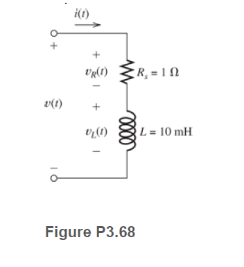 i(t)
vg(t)
R = 1 N
v(1)
v¿(1)
L = 10 mH
Figure P3.68
