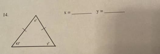 14.
x =
y=ー
43
