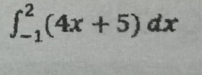1²₁ (4x + 5) dx