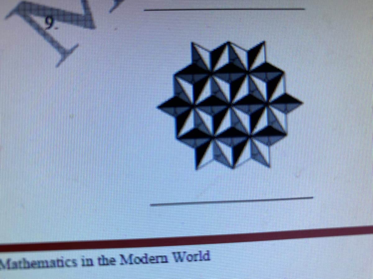 69
Mathematics in the Modern World
