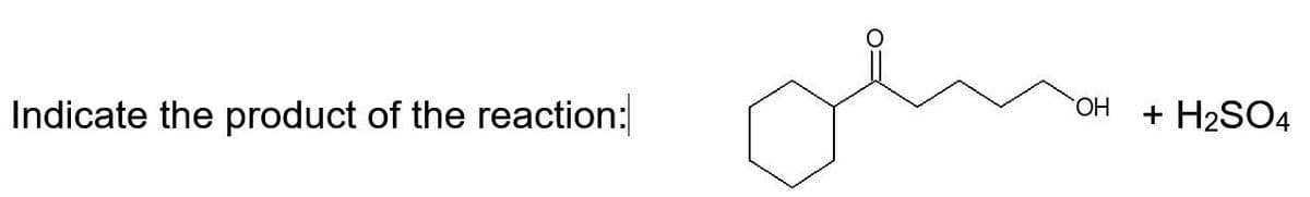 Indicate the product of the reaction:
OH
+ H2SO4