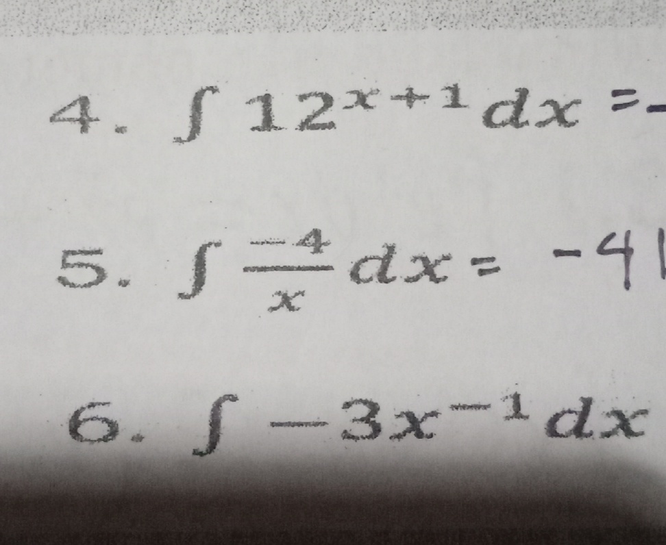 4. S12*+1dx =-
5. S
²dx= -4[
S-3x-1dx
vie
