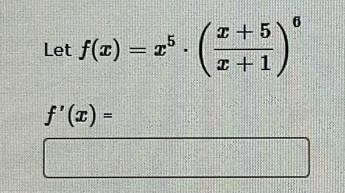 E+5
Let f(x) = r
エ+1
f'(1) -
