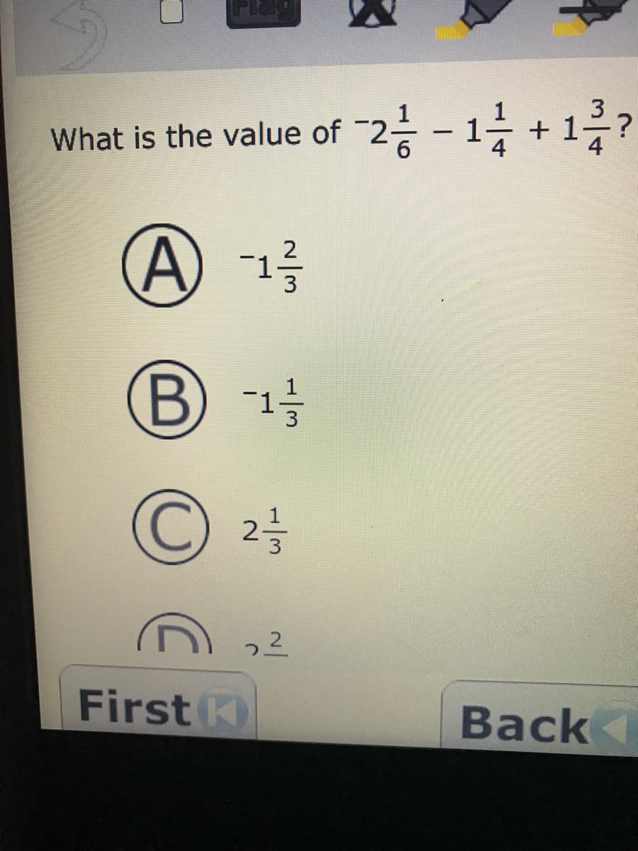 What is the value of -2 - 1 + 1?
|
(A-1
B -1
First K)
Вack
