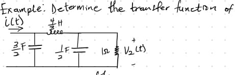 Example: Determine the transfer function of
ict)
는
래
Jeee
F
｢수 152 호 V2 (t).
M
www