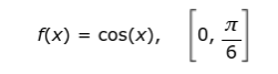 f(x) cos(x),
0,
6
