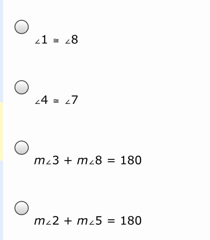 21 = 28
24 = 7
m23 + m.8
180
m²2 + m²5 = 180
