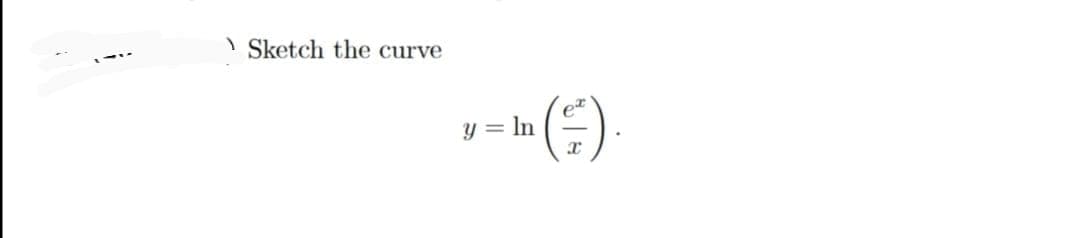 ' Sketch the curve
()
y = ln
