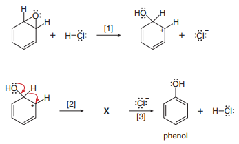 н
но
(1)
+ н-с
+ iF
ӧн
ÖH
[2]
+ H-CI:
х
[3]
phenol
